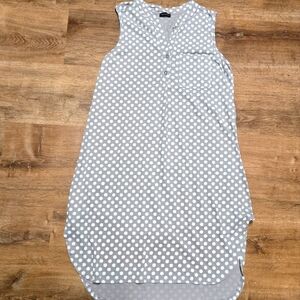 Luca Vanucci Gray Polka Dot Dress